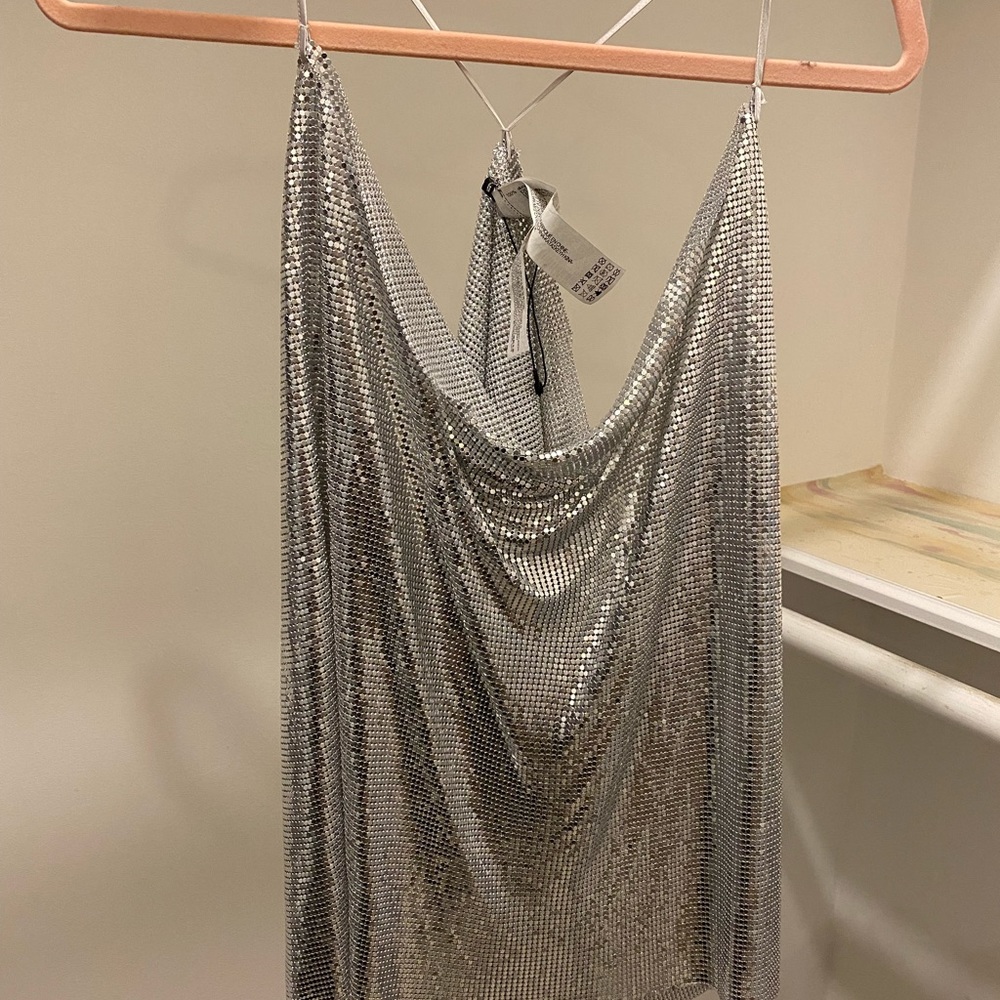 Zara Top Metallic M